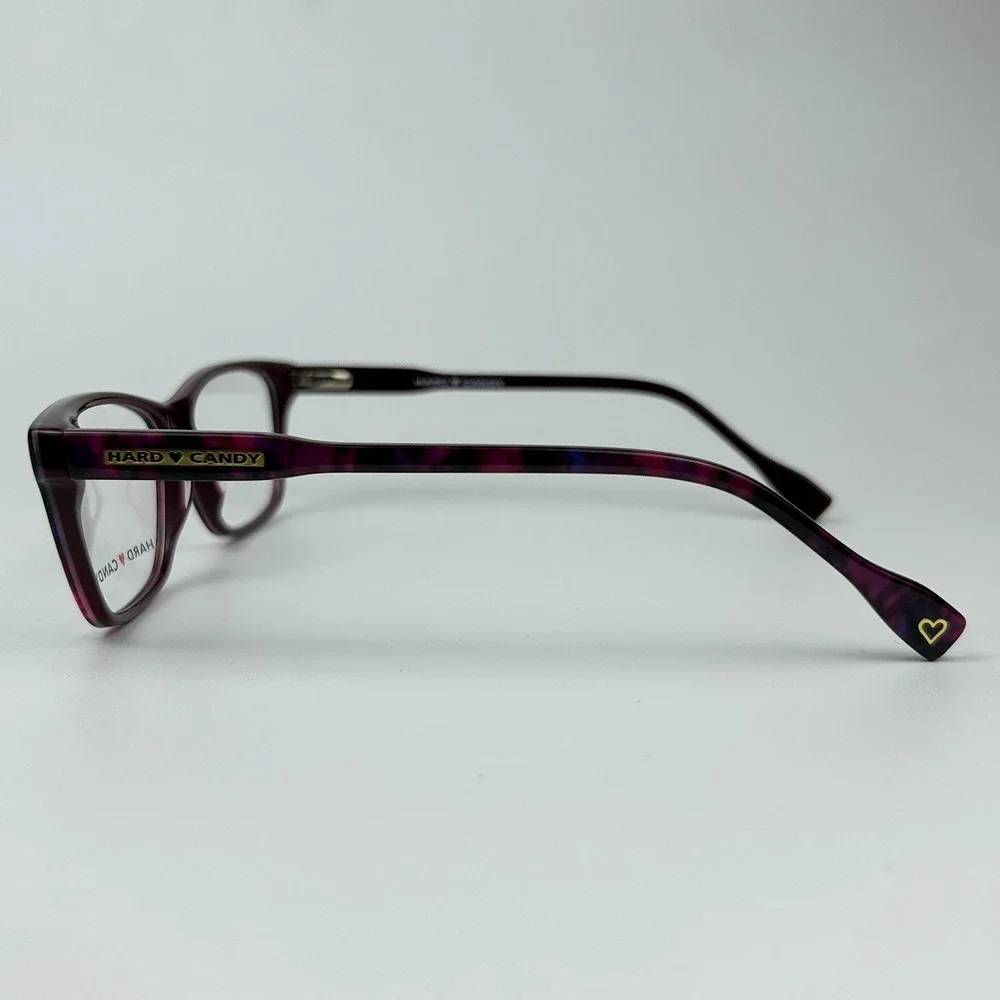 Hard Candy HC37 Pursh Womens Eyeglasses Frame Purple Black Full Rim 53-14-135 mm
